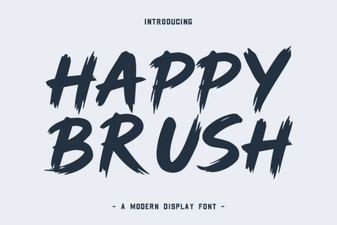 A Joyful Brush Font for Creative Projects