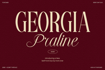 Georgia Praline Font in Creative Design Projects